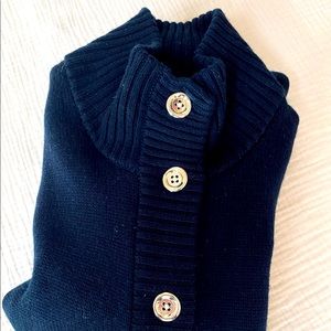 Banana Republic Button Down Navy Merino Wool Cardigan Sz L EUC